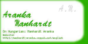 aranka manhardt business card